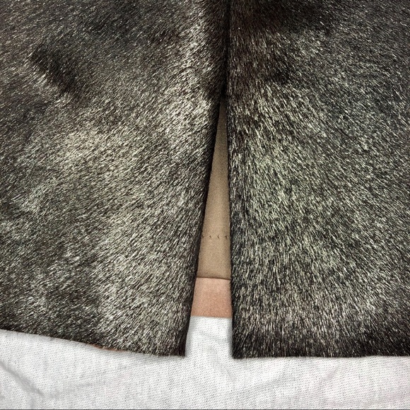 Elie Tahari Mocha Metal Bennet Calf Hair Skirt - 6 - Picture 11 of 14